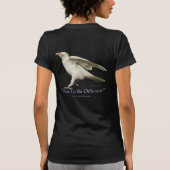Zeldzame White Raven Photo - DURF ANDERS TE ZIJN! T-shirt (Achterkant)