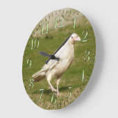 Zeldzame Witte (Spirit) Raven en Grass Muur Klok (Hoek)