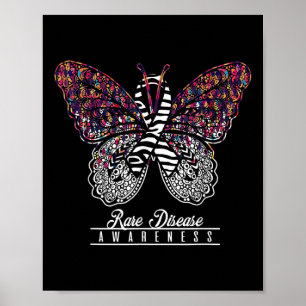 Zeldzame Ziekte Bewustzijn Shirt Vlinder Liefhebbe Poster