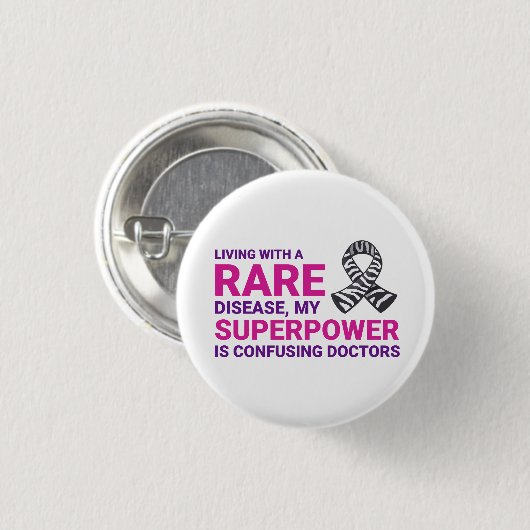 Zeldzame ziekte bewustzijn Superpower Doktersverwa Ronde Button 3,2 Cm (Voorkant /achterkant)