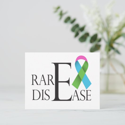 zeldzame ziekte dag briefkaart (Staand voorkant)