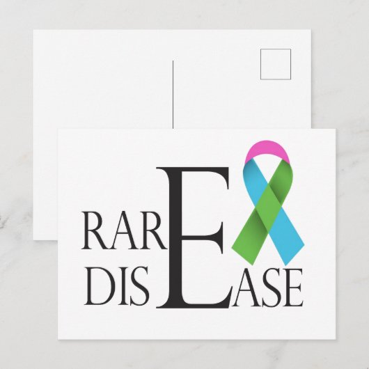 zeldzame ziekte dag briefkaart (Voorkant / Achterkant)