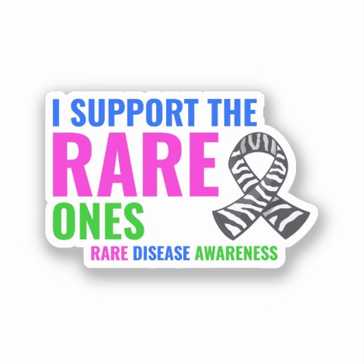 Zeldzame ziekte Ondersteuning Empowering Awareness Sticker (Voorkant)