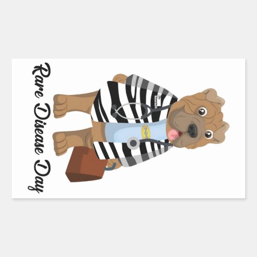 Zeldzame Ziektedag Dr. Sharpie Sticker (Voorkant)