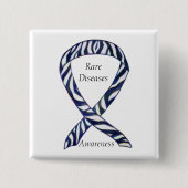 Zeldzame Ziekten Bewustmaking Aangepast lintje Vierkante Button 5,1 Cm (Voorkant)