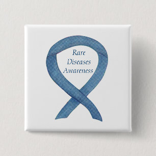 Zeldzame ziekten Vermijden bewustwording van de zi Vierkante Button 5,1 Cm