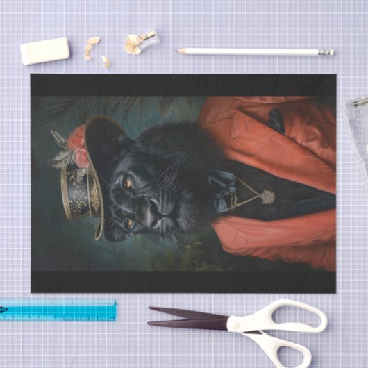 Zeldzame Zwarte Leeuw11 Tissuepapier (Craft)