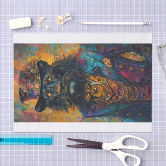 Zeldzame Zwarte Leeuw1 Tissuepapier (Craft)