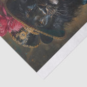 Zeldzame Zwarte Leeuw4 Tissuepapier (Detail)