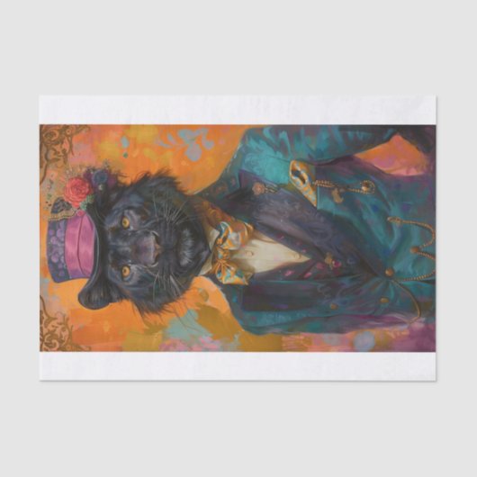 Zeldzame Zwarte Leeuw5 Tissuepapier (Voorkant)