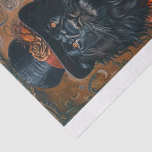 Zeldzame Zwarte Leeuw7 Tissuepapier (Detail)