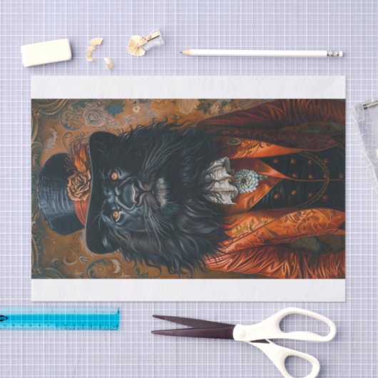 Zeldzame Zwarte Leeuw7 Tissuepapier (Craft)