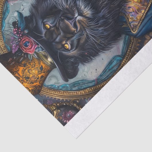 Zeldzame Zwarte Leeuw8 Tissuepapier (Detail)