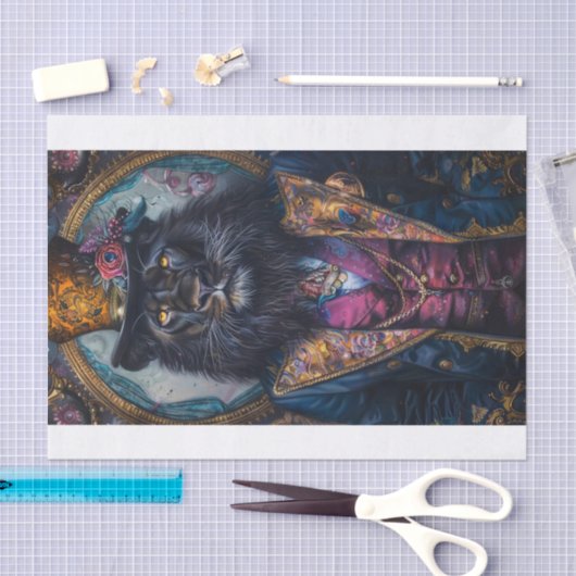 Zeldzame Zwarte Leeuw8 Tissuepapier (Craft)