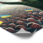 Zelenski roept het Oekraïense volk bijeen Poster (Hoek)