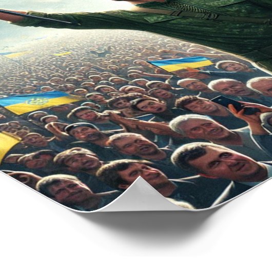 Zelenski roept het Oekraïense volk bijeen Poster (Hoek)