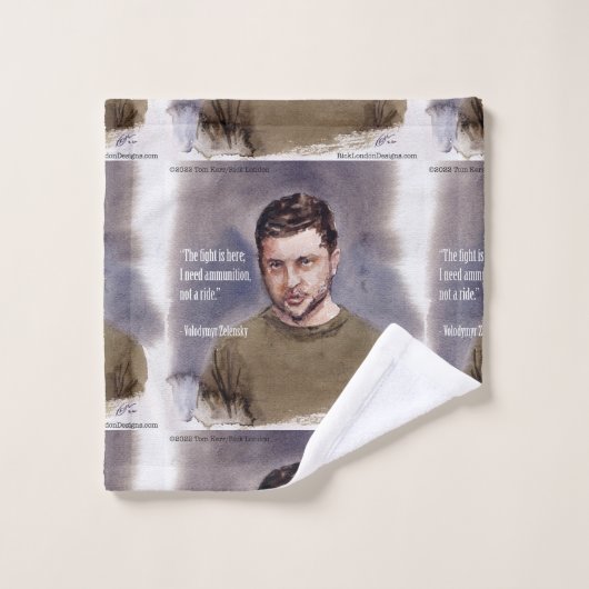 Zelensky & Ammunication Quote Quality Bath Towel Bad Handdoek (Wasdoekje)