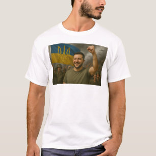 Zelensky, de krijger commandant in gevechtsgereedh t-shirt