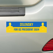 Zelensky for US President 2024 The Best Candidate Bumpersticker (Op auto)