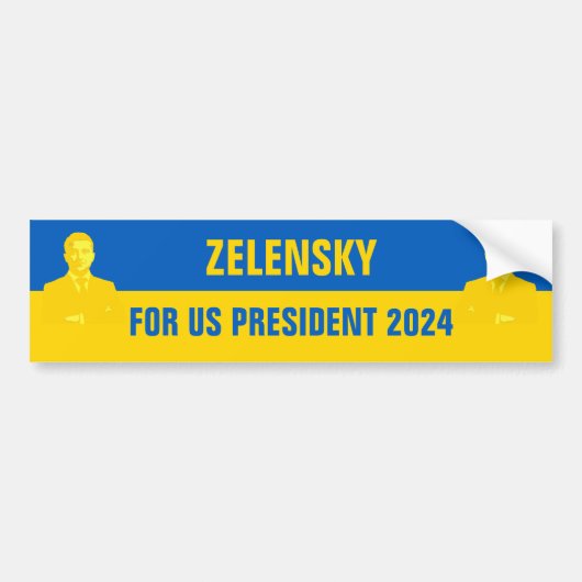 Zelensky for US President 2024 The Best Candidate Bumpersticker (Voorkant)
