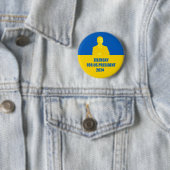 Zelensky for US President 2024 The Best Candidate Ronde Button 5,7 Cm (In situ)