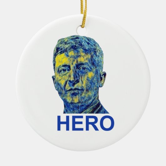 Zelensky Hero Keramisch Ornament (Voorkant)