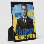 Zelensky Hope Hero Ukraine Sterke Fotoplaat (Zijkant)