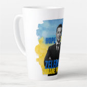 Zelensky Hope Hero Ukraine Sterke Latte Mok (Linkerhoek)