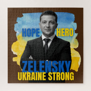 Zelensky Hope Hero Ukraine Sterke Legpuzzel