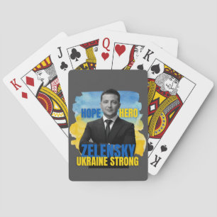 Zelensky Hope Hero Ukraine Sterke Pokerkaarten
