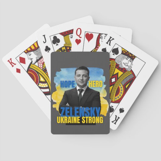 Zelensky Hope Hero Ukraine Sterke Pokerkaarten (Achterkant)