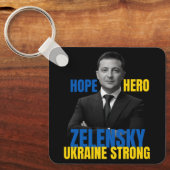 Zelensky Hope Hero Ukraine Sterke Sleutelhanger (Voorkant)