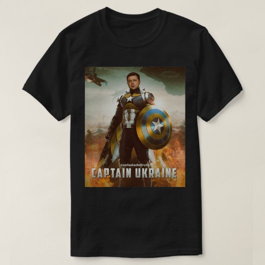 Zelensky Kapitein Ukraine Hero steunt oekraïne ukr T-shirt (Design voorkant)