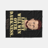 Zelensky Quote Light Will Win Ukrainian President Fleece Deken (Voorkant (Horizontaal))