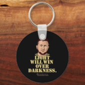 Zelensky Quote Light Will Win Ukrainian President  Sleutelhanger (Voorkant)