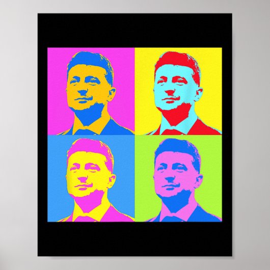 Zelensky Sta Met Oekraine Oekraïners Steun Pop Poster (Voorkant)