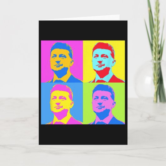 Zelensky Stand With Ukraine Ukrainians Support Pop Kaart (Voorkant)
