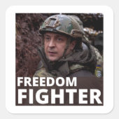 Zelensky the Freedom Fighter/ Sticker (Voorkant)