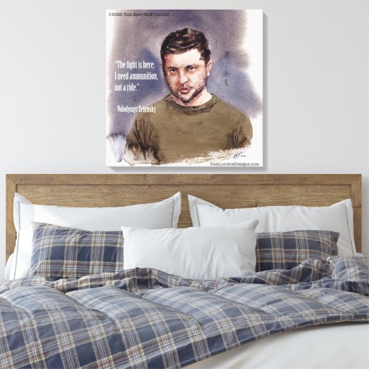 Zelensky, Volodymir Canvas Print (Insitu (Slaapkamer))