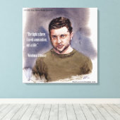 Zelensky, Volodymir Canvasprint Canvas Afdruk (Insitu (Houten vloer))