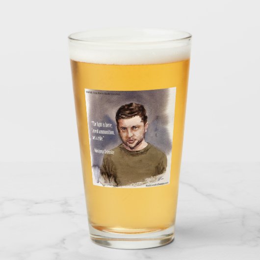 Zelensky, Volodymir Glass Glas (Voorkant gevuld)
