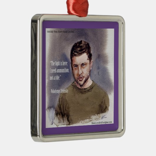 Zelensky, Volodymir Metal Ornament (Rechts)
