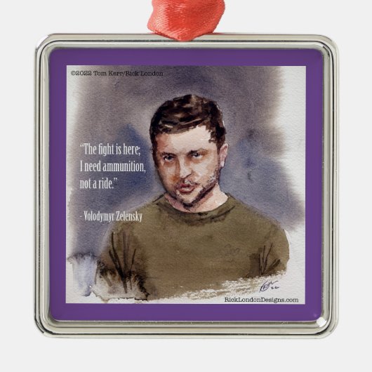 Zelensky, Volodymir Metal Ornament (Voorkant)