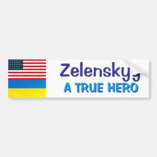 Zelenskyy Een echte held Politiek Bumpersticker