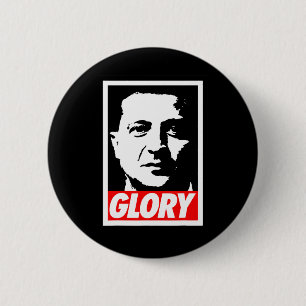 Zelenskyy - Eer aan Oekraïne Steun Oekraïne I Sta Ronde Button 5,7 Cm