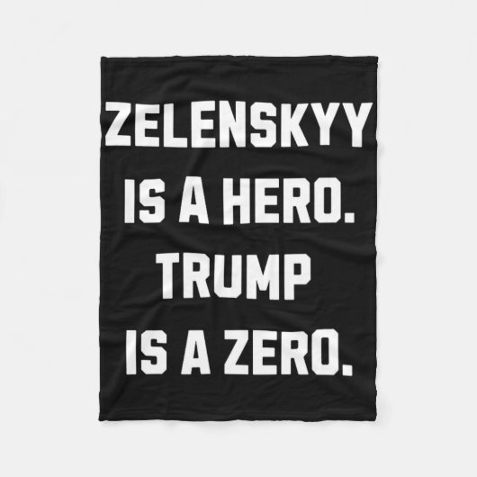 Zelenskyy Is A Hero.  Fleece Deken (Voorkant)