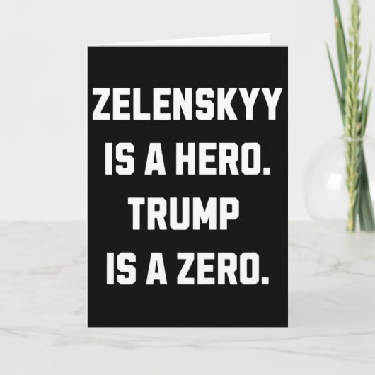 Zelenskyy Is A Hero.  Kaart (Voorkant)