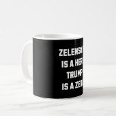 Zelenskyy is een held. koffiemok (Voorkant links)