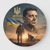 Zelenskyy Oekraïens President Muur Klok (Voorkant)