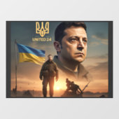 Zelenskyy Oekraïens President Window Cling Decal (Vel)